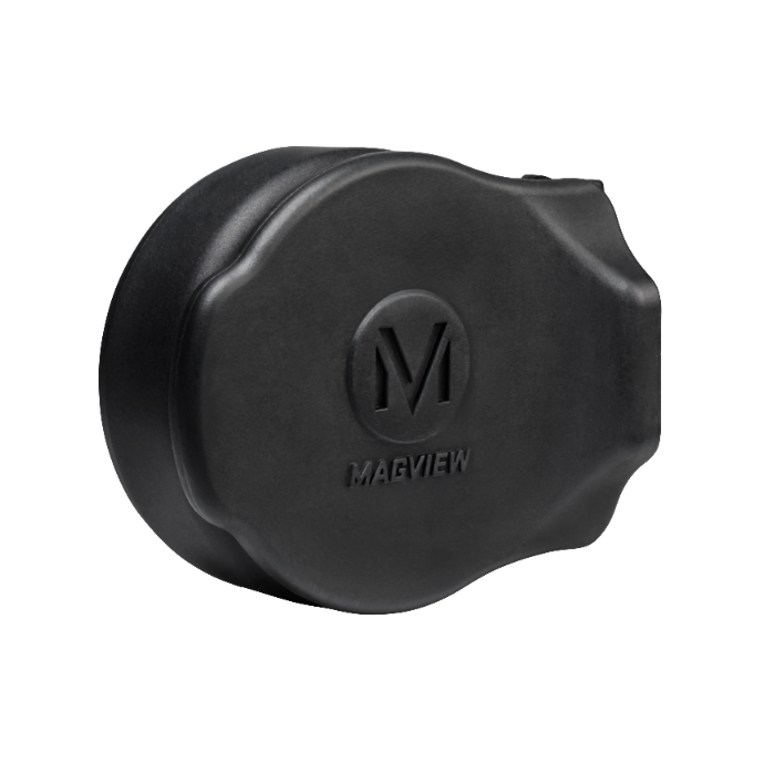 Black cap with 'M' logo on a white background